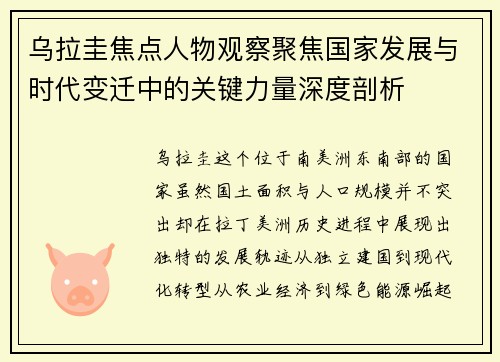 乌拉圭焦点人物观察聚焦国家发展与时代变迁中的关键力量深度剖析